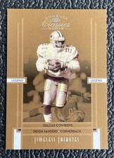 🔥DEION SANDERS 2005 DONRUSS CLASSICS TIMELESS TRIBUTES BRONZE /100!🔥COWBOYS!