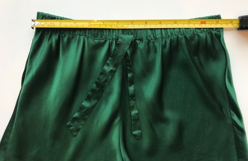 SILKYSILKY 100% Silk Pajama Set Women's Size L Forest Green NWT PLEASE READ - Picture 8 of 12