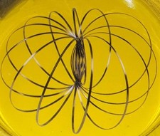 Kinetic magischer Zauberring Spirale Kugel Ball Magic Edelstahl Toroflux FlowToy