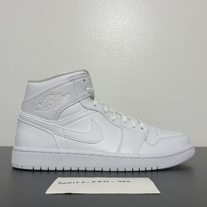 nike air jordan 1 retro mid triple white
