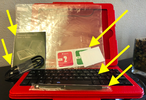 Bluetooth Keyboard and Case for Standard iPad - NEW w/Screen Protector & Stylist - Picture 6 of 6