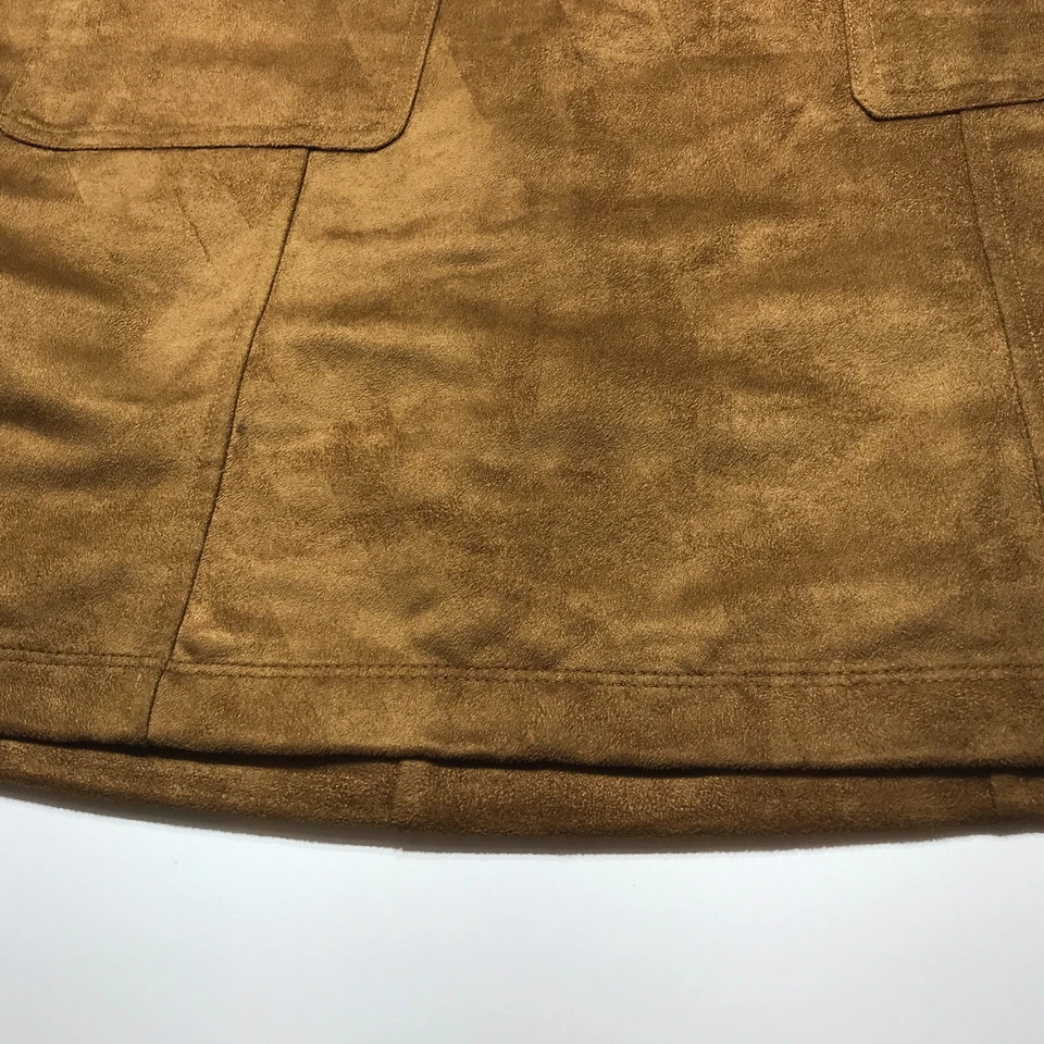 Юбка женская Old Navy размер 12 бровь искусственная замша трапециевидная короткие мини опрятные карманы - Изображение 4 из 4