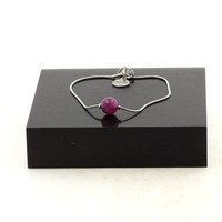 Armband Aus Edelstahl 1 Perle Lepidolith 8 Mm. Hergestellt In Frankreich