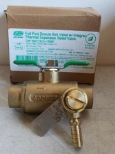Zurn 3/4" Full Port Bronze Ball Valve w/Thermal Expansion Relief Valve