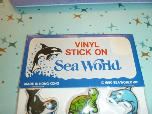 NOS Vtg 1980 Sea World Puffy Stickers Sea Life Fish Aquatic Animals Googly Eyes - Picture 5 of 14