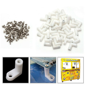 50 Pcs arcade L Type PCB Mounting Feet with Screw for JAMMA MAME Game PCB Board