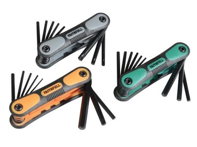  FAIHKSTRIPLE metrisch, imperial & TORX klappbarer Sechskantschlüssel-Set, 25 Stück
