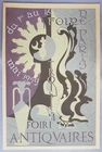 POSTER PROJECT / ORIGINAL GOUACHE / DESLOZEAUX / ANTIQUE FAIR 1959