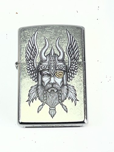 Zippo Viking Warrior Design, Street Chrome Lighter G B