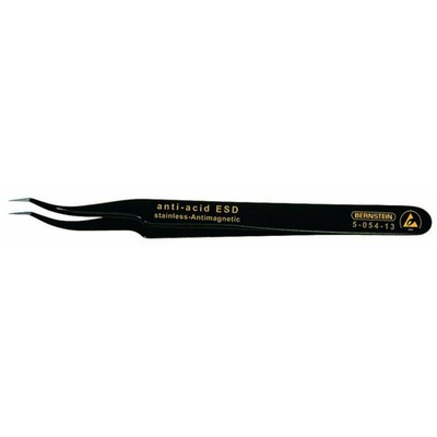BERNSTEIN Tools for Electronics 5-054-13 SMD-Pinzette 7abb SA-ESD Sichelspitze,
