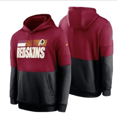 Washington NFL Football Nike Burgundy Black Sideline Performance Pullover Hoodie