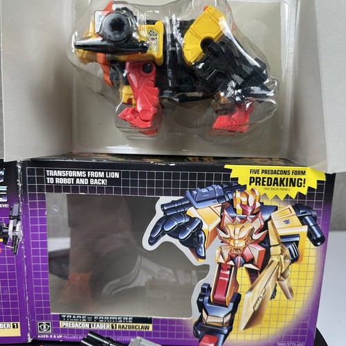 Transformers G1 Razorclaw CIB 100% Complete 1986 Vintage Box Predaking Predacon - Picture 20 of 24