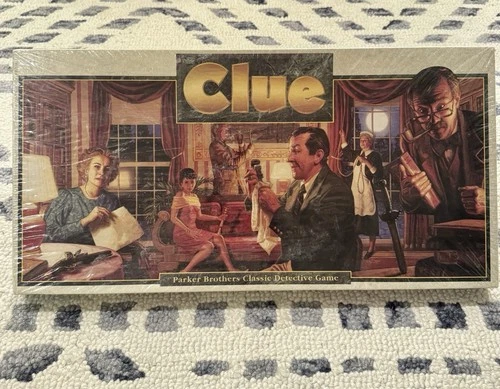 VTG Clue Classic Detective Board Game Parker Brothers 1992 NEW PARTIAL SEALED