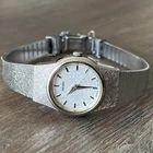 Vintage Seiko Quartz V401-1819 Women’s Silver Tone Cocktail Watch w/Safety Chain