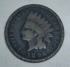 1896 Indian Head  1C U.S. 1 Cent Penny Historical Significance IHA6