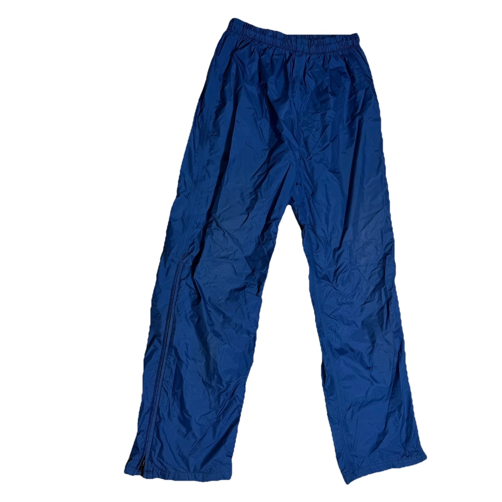 REI Mens Gore-Tex Rain Pants Size Medium Blue Hem Zip Outdoor Hiking Shell A1