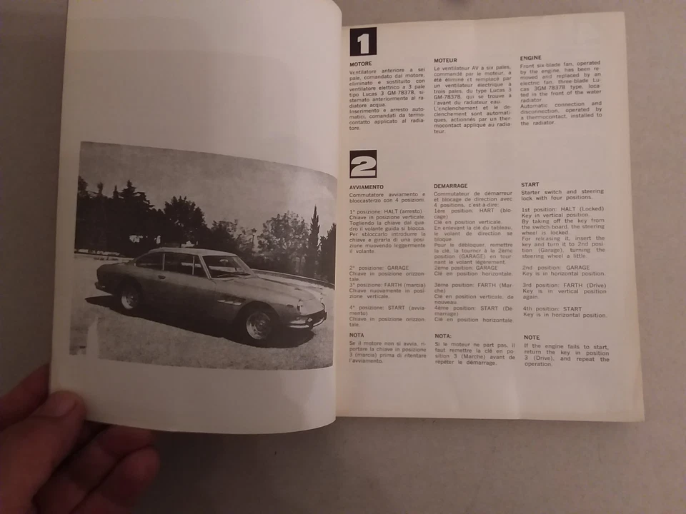 FERRARI 330 GT MANUALE USO E MANUTENZIONE ITA/FRA/ENG - Immagine 3 di 4