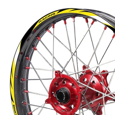Yellow Dirtproof 21''F&18''R Rim Wheel Sticker R03B For BETA 520 RS 2011-2014