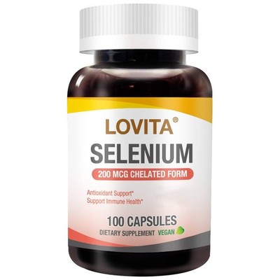 Selenium 200 mcg, Glycinate Chelated Form for High Absorption, Yeast Free, Im...