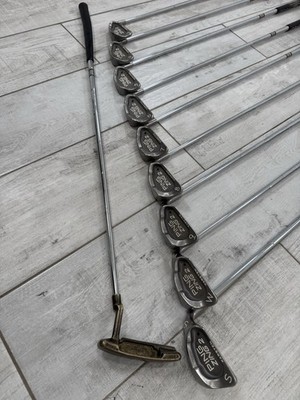 Ping Zing 2 Iron Set SW-3 JZ Steel Shafts Black Dot + Ping Bronze ANSER Putter