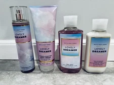 Set of 4 Bath & Body Works Lovely Dreamer Spray Mist Cream Shower Gel Lotion