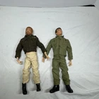 Lot Of 2 Hasbro GI Joe 1960’s Action Figure Brown & Red Flocked Hair And Clothes