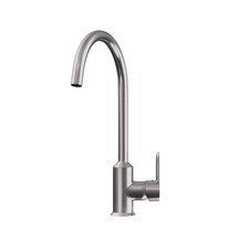 Entice Cold Start Kitchen Mixer Tap - Brushed Steel -Energy-Saving Sink Tap