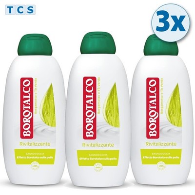 BOROTALCO Bagnodoccia Bergamotto & Té Verde, 3x revitalisierendes Duschbad 450ml