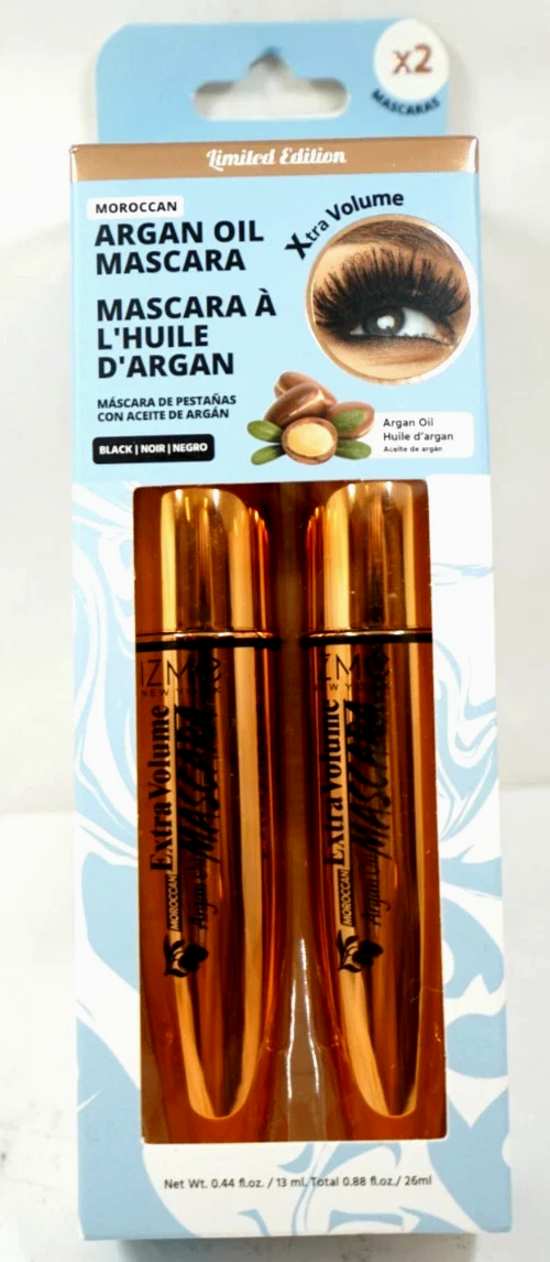 Lot Of 2 IZME NEW Y Moroccan Argan Oil MASCARA *Extra Volume