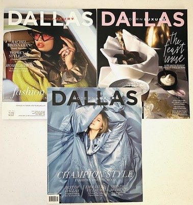 Lot of 3 Dallas Modern Luxury Magazines Jan/Feb Jul/Aug & September 2018 Issues