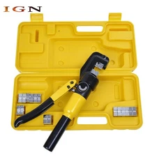 6Mt Hydraulic Crimper Crimping Tool Wire Battery Cable Lug Terminal W/ 8 Dies