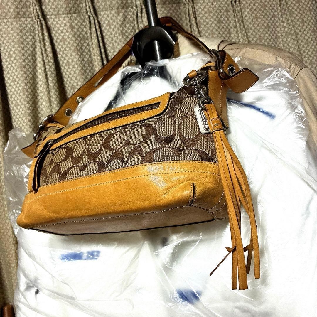 Coach Hot Pink Signature Canvas East/west Duffle Handbag Purse for