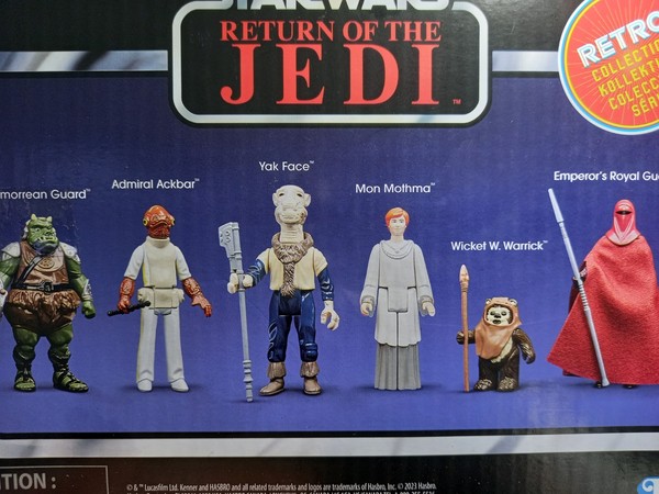 Caja 6 Figuras Star Wars Retro Return Of Tfe Jedi Yak Face