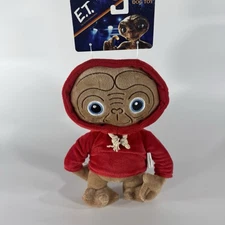 Dog Toy 9" Plush E.T. ET Squeaker Red Hoodie Fetch For Pets Dogs Cats NWT