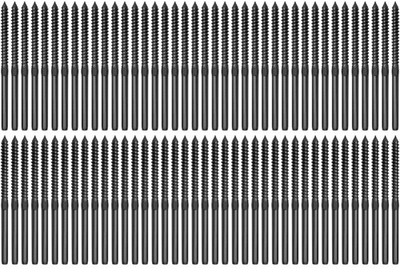 70 Pack Left & Right Handed Thread Swage Lag Screws for Wood Post Cable of 1/8''