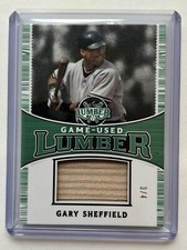 2024 LEAF LUMBER GARY SHEFFIELD GAME USED LUMBER BAT RELIC EMERALD 3/4