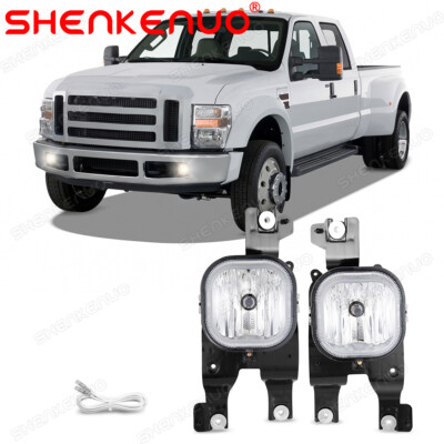 Fog Light Set For 2008-2010 Ford F-250 Super Duty Front Halogen w/ Bulb CAPA 2Pc