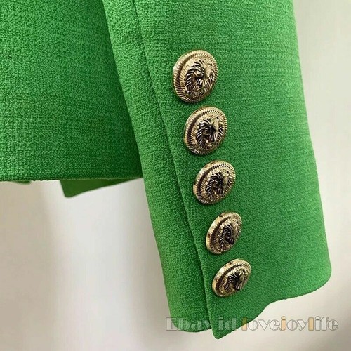 New Women’s Gold Button Blazer Ladies Double Breasted Smart Formal Office Jacket - Picture 67 of 85