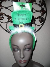 Saint Patrick's Day Green Leprechaun Hat Headband for Teens/Adult Size.