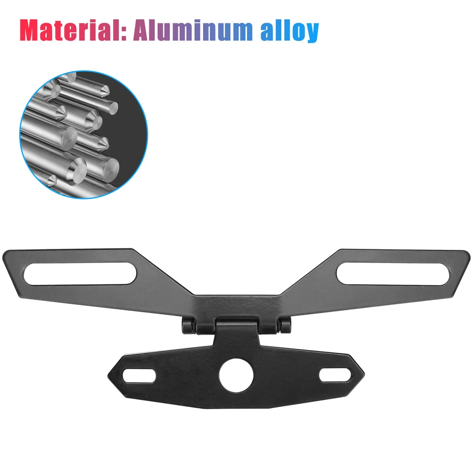 Adjustable Motorcycle Folding License-Plate Holder Tail Rear Light Bracket Mount — 第 2/4 张图片