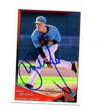 Sean Wymer signed autographed 2019 Lansing Lugnuts team card TCU Flower Mound TX