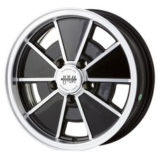 5.5"x15" JBW BRM 5x112 Black/HL Wheels Classic VW Bay Window Bus Set of 4 