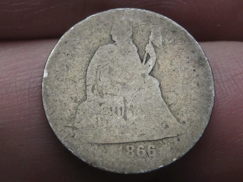 1866-S Seated Liberty Dime — photo from the most recent tracked eBay sale