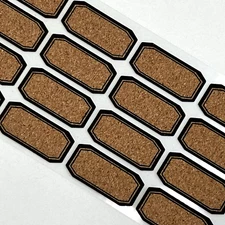 Cork Label 48 Stickers Junk Journal Collage Scrapbooking