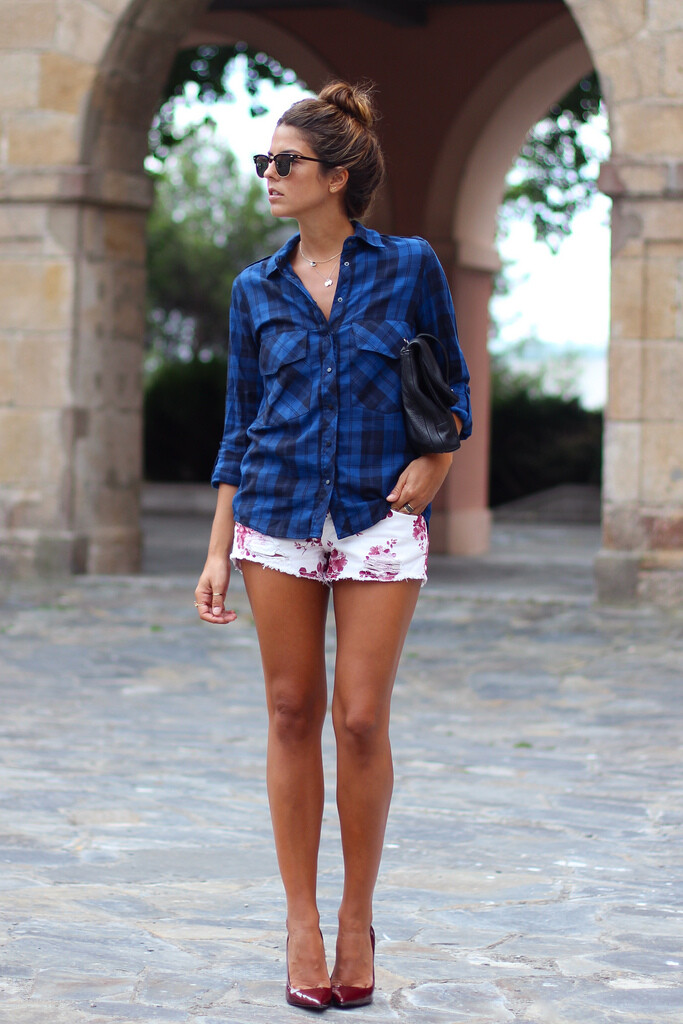 ZARA NEW WOMAN CHECKED SHIRT POCKETS BLUE XS,S 1724/241