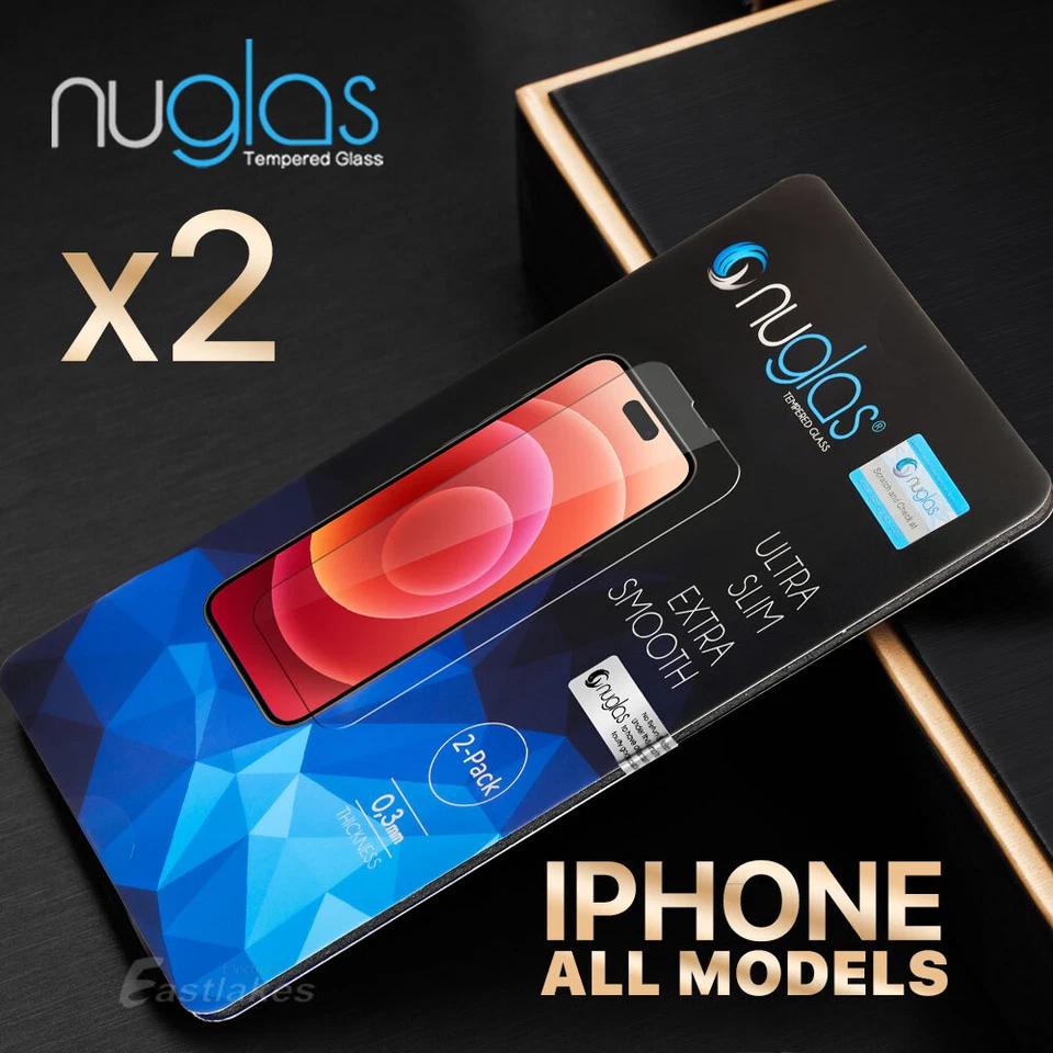 Tempered Glass Screen Protector For iPhone 17 Air 16 15 14 Plus 13 12 11 Pro Max - image 1 of 4