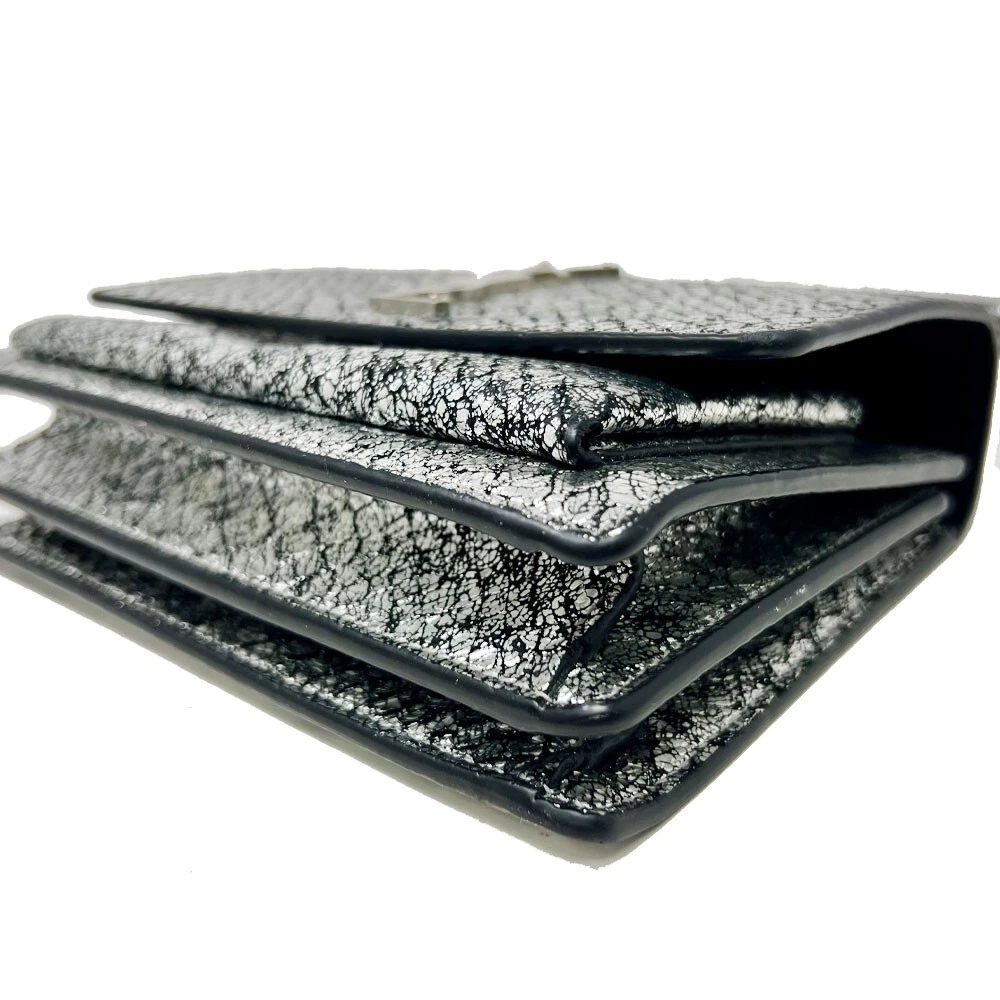 SAINT LAURENT (YSL) YSL Saint Laurent Sunset Mini Borsa Catena Argento Metallico