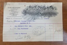 1899 Billhead North Carolina Charlotte JNO Scott Wholesale Druggist MFG Chemist