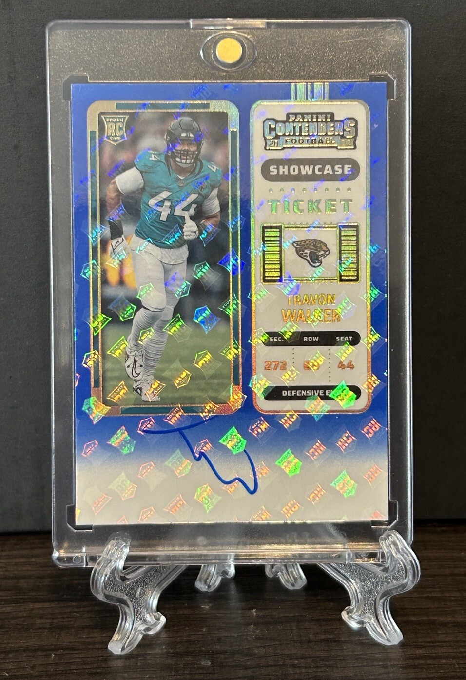 Travon Walker RC 2022 Contenders Showcase On-Card Auto Case Hit Jaguars