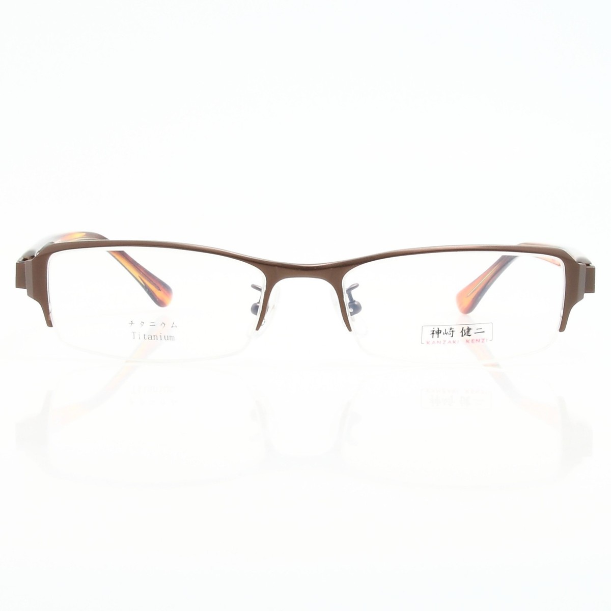 Kanzaki Kenzi KK810 col.002 53mm Titanium eyewear Japan half
